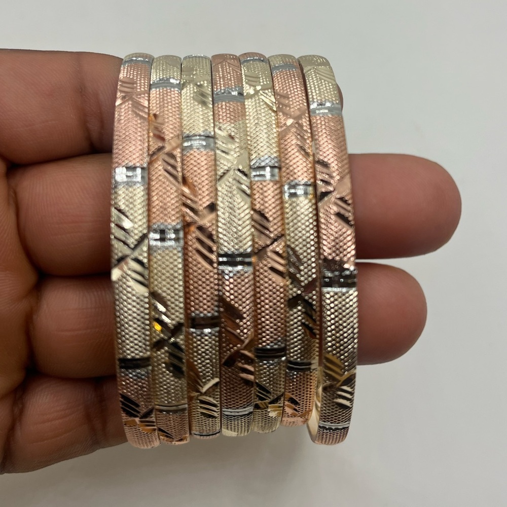 Gold filled chic tri- tones semanario bangles